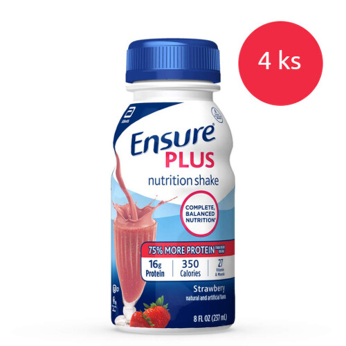 E-shop ENSURE PLUS jahodová príchuť 4 x 220 ml