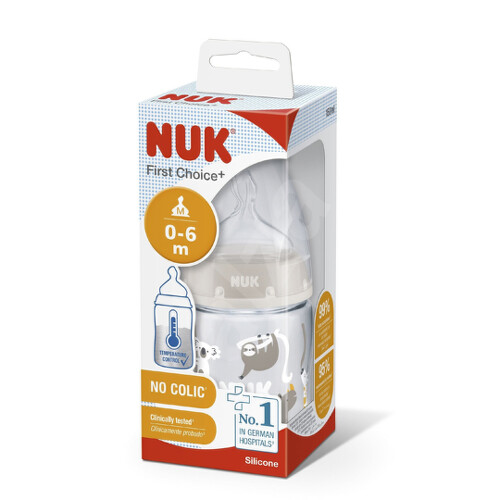 E-shop NUK FC+ Fľaša s kontrolou teploty 150 ml + silikónový cumlík M 0-6 mesiacov 1 ks