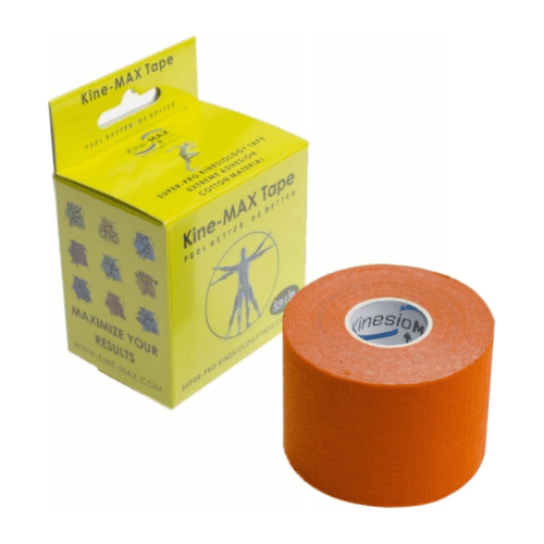 E-shop KINE-MAX Super-pro cotton kinesiology tape oranžová tejpovacia páska 5 cm x 5 m 1 ks
