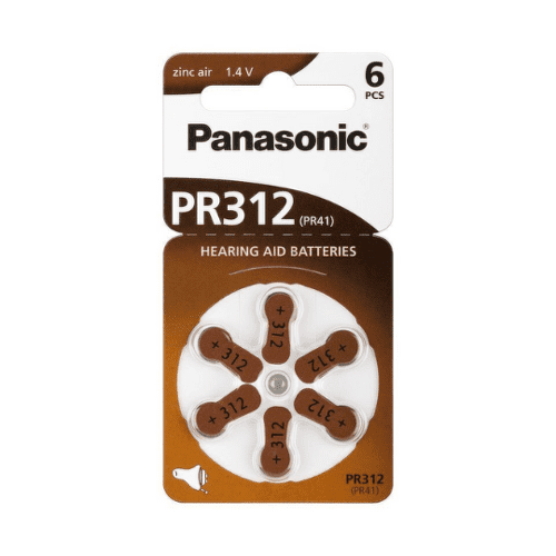 E-shop PANASONIC Pr312 batérie pr41 do načúvacích prístrojov 6 ks