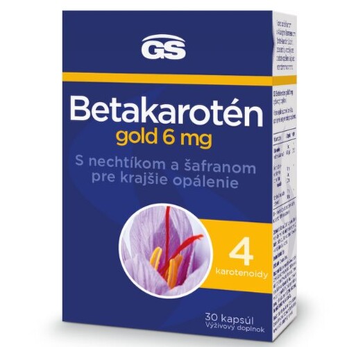 E-shop GS Betakarotén gold 6 mg s nechtíkom a šafranom 30 kapsúl