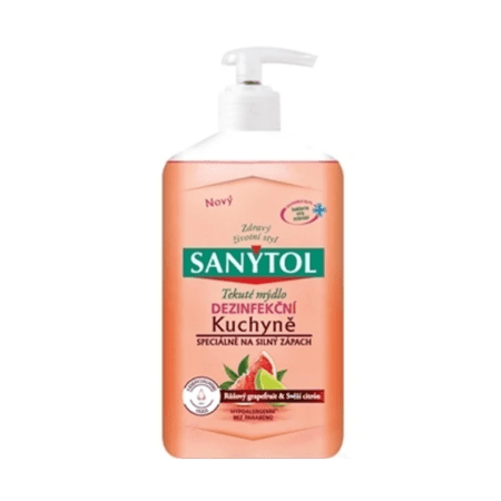 E-shop SANYTOL Tekuté mydlo kuchyňa ružový grepfruit a citrón 250 ml