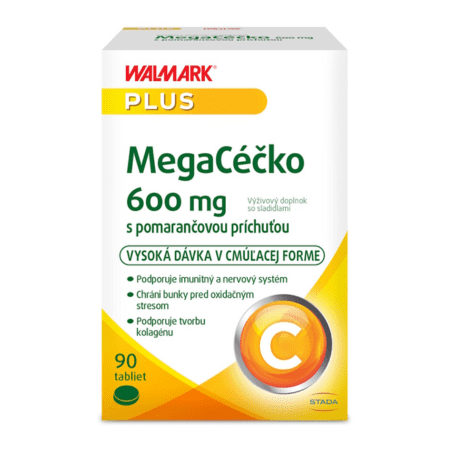 WALMARK Megacéčko 600 mg pomaranč 90 cmúľacích tabliet