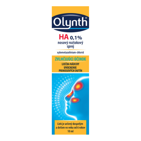 Olynth Olynth HA 0,1% nosný sprej, roztok na uvoľnenie nosa a nosných dutín 10 ml kúpite na Benulekaren.sk