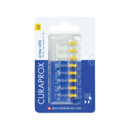 CURAPROX CPS 09 prime refill žltá medzizubné kefky bez držiaka 8 ks kúpite na Benulekaren.sk