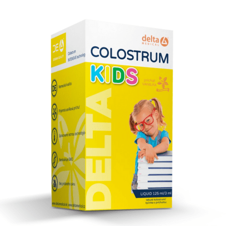 Delta Medical Delta Colostrum® Kids perorálny roztok na podporu imunitného systému príchuť Vanilla 125 ml kúpite na Benulekaren.sk