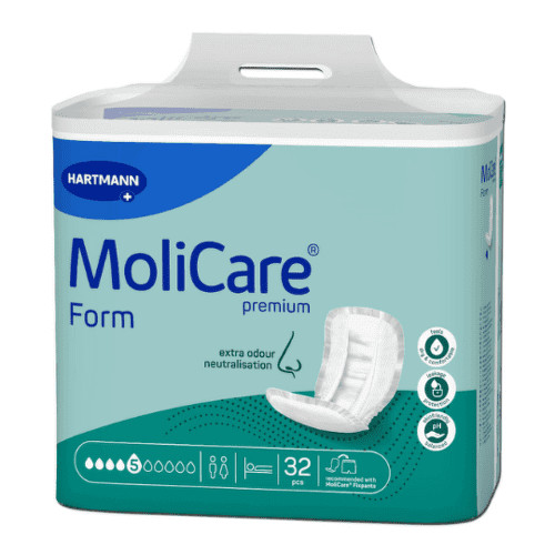 MOLICARE Premium form 5 kvapiek vkladacie plienky savosť 1662 ml 32 ks kúpite na Benulekaren.sk