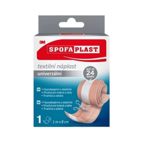 3M Spofaplast č.164 textilná náplasť univerzálna rýchloobväz 1m x 8cm 1 ks