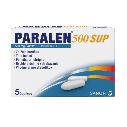 PARALEN 500 SUP 5 čapíkov