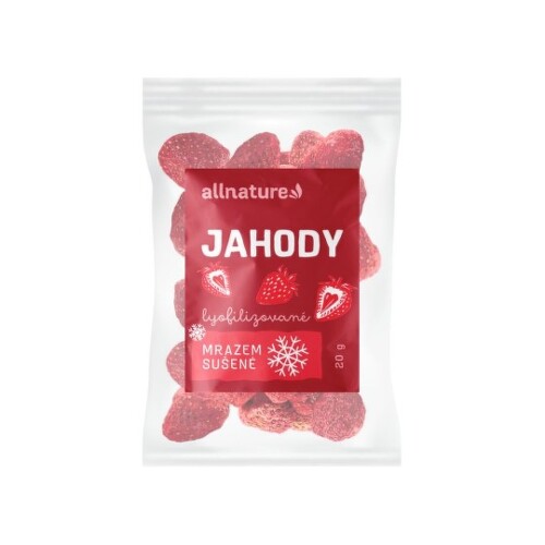 ALLNATURE Jahody mrazom sušené lyofilizované plody 20 g kúpite na Benulekaren.sk