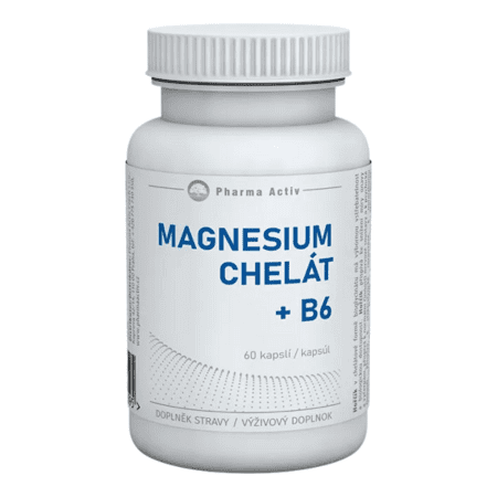 PHARMA ACTIV Magnesium chelát + B6 60 kapsúl