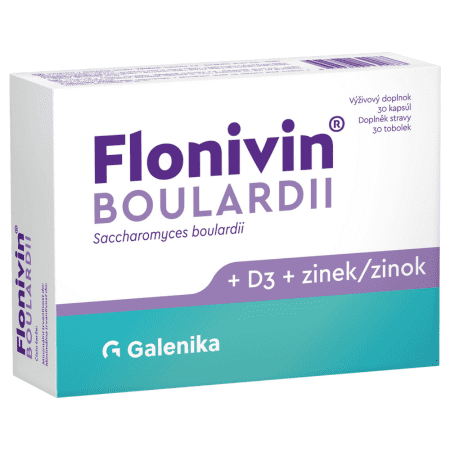 Flonivin BOULARDII (Saccharomyces boulardii + vitamín D3 + zinok) 30cps