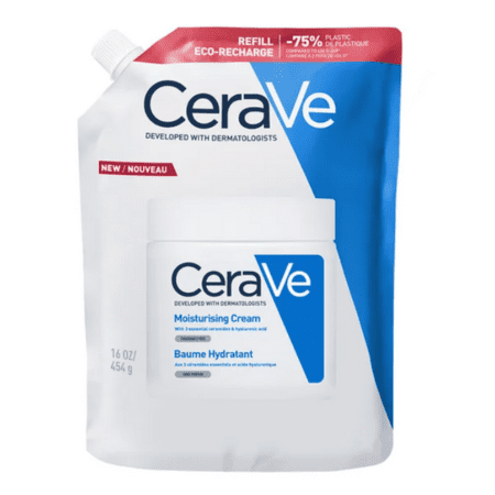 CeraVe Refill Moisturizing Cream hydratačný krém na tvár a telo pre suchú až veľmi suchú pokožku náhradná náplň 454 g