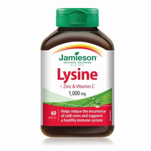 Jamieson Lysine + Zinc & Vitamin C 1000 mg tablety na posilnenie imunity 60 tbl kúpite na Benulekaren.sk