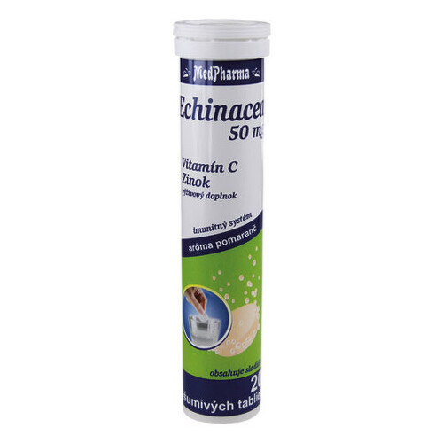 E-shop MEDPHARMA Echinacea 50 mg + vitamín C + Zinok 20 šumivých tabliet