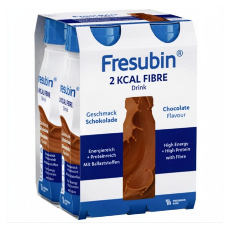 FRESUBIN 2 Kcal fibre drink sol príchuť čokoládová 4 x 200 ml