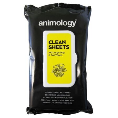 Animology Animology Clean sheets čistiace utierky pre psov a mačky 100 ks
