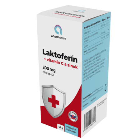 ADAMPHARM Laktoferín 200 mg + vitamín C a zinok 60 kapsúl