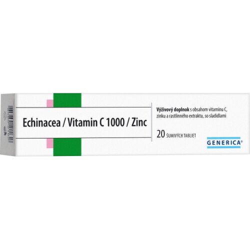 E-shop GENERICA Echinacea/Vitamin C 1000/Zinc tbl eff 20