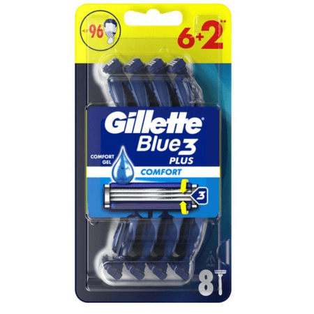 GILLETTE Blue3 comfort pánsky jednorazový holiaci strojček 8 ks
