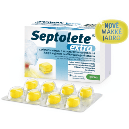 Septolete extra citrón a zázvor 3 mg/1 mg 16 ks