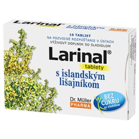 Dr. Müller LARINAL s islandským lišajníkom bez cukru, so sladidlom 16 tbl