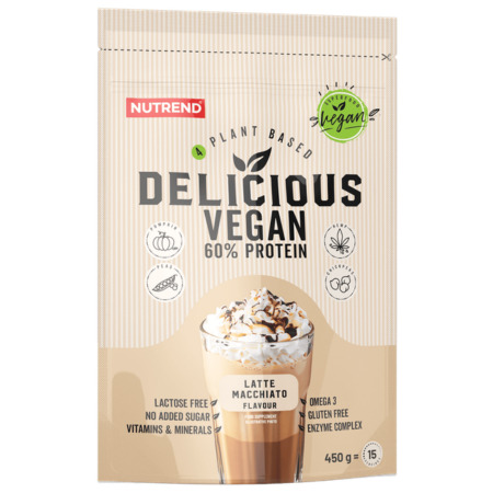 NUTREND NUTREND Delicious vegan protein prášok príchuť late macchiato 450 g