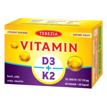 TEREZIA Vitamín D3 2000 IU + K2 120 µg 60 kapsúl