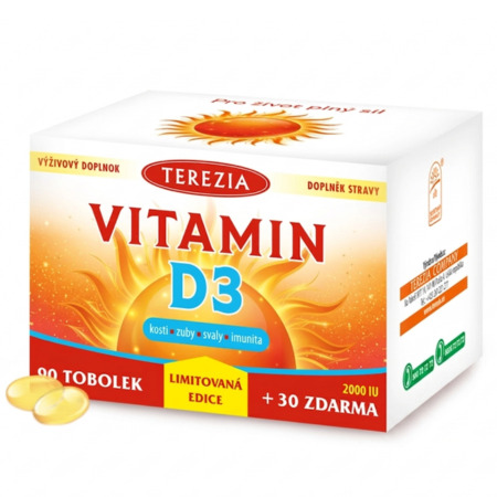 TEREZIA Vitamín D3 2000 IU 90 + 30 kapsúl