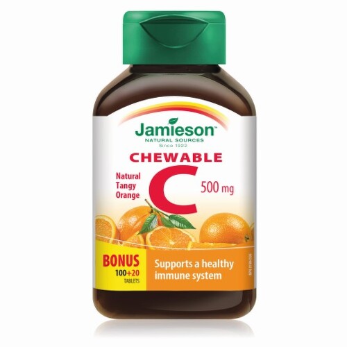 E-shop JAMIESON Vitamín C 500 mg s príchuťou pomaranč 120 tabliet