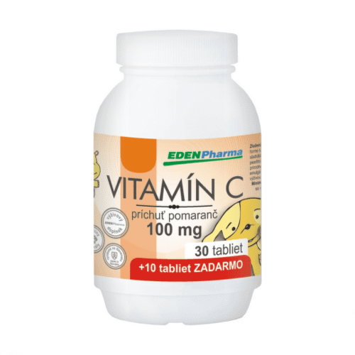 E-shop EDENPHARMA Vitamín C 100 mg príchuť pomaranč 30 + 10 tabliet ZADARMO