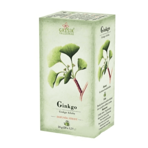 E-shop GREŠÍK Ginko bylinný čaj 20 x 1,2 g