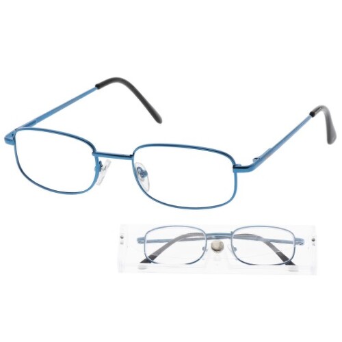 E-shop AMERICAN WAY okuliare na čítanie modré +3,50 v etui 1 kus