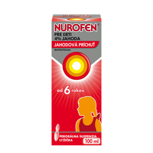 E-shop NUROFEN Sirup pre deti 4% s príchuťou jahoda 100 ml