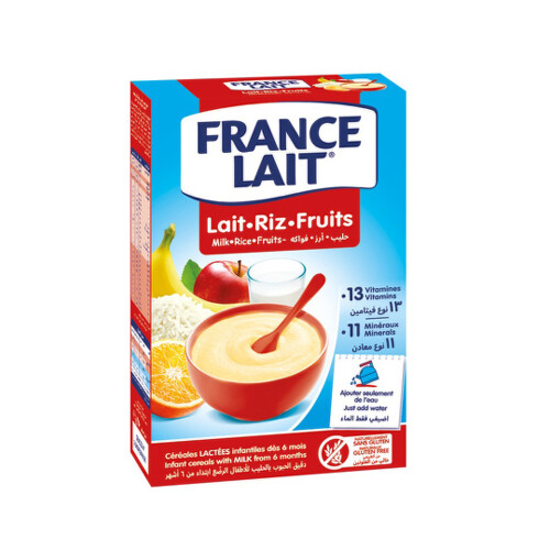 E-shop FRANCE LAIT Ryžová kaša mliečna ovocná od 6. mesiaca 250 g