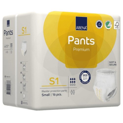 E-shop ABENA Pants premium S1 navliekacie plienkové nohavičky boky 60-90 cm savosť 1400 ml 16 ks