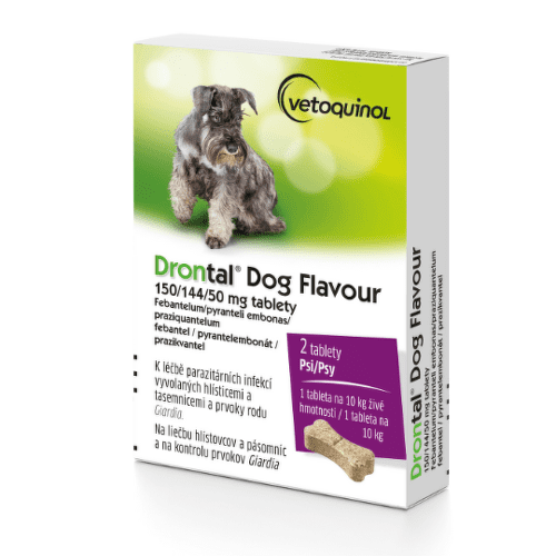 E-shop DRONTAL Dog flavour 150/144/50 mg tablety 2 tablety
