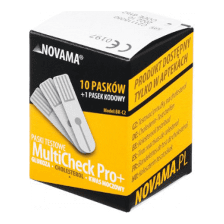 NOVAMA Multicheck pro+ prúžky cholesterol 10 ks