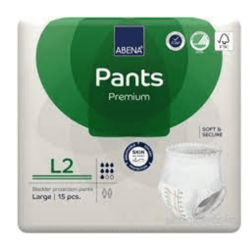 ABENA Pants premium L2 navliekacie plienkové nohavičky boky 100-140 cm savosť 1900 ml 15 ks kúpite na Benulekaren.sk