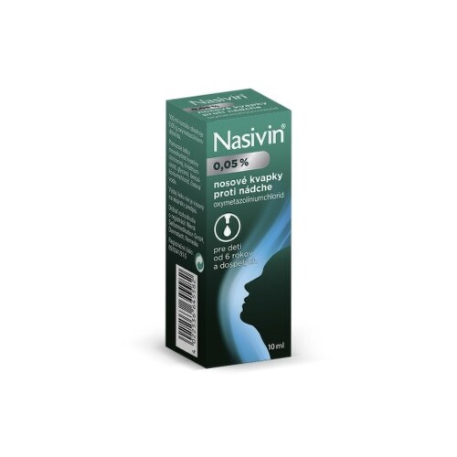 Nasivin Nasivin 0,05% nosné kvapky na liečbu nádchy a ochorení nosových dutín 10 ml kúpite na Benulekaren.sk