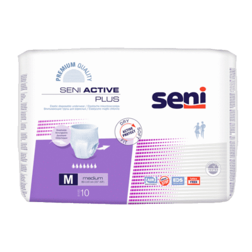 Seni ACTIVE PLUS Medium 2 navliekacie nohavičky (obvod 80-110cm, savosť 2000ml) 10ks kúpite na Benulekaren.sk
