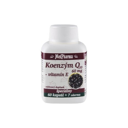 MEDPHARMA Koenzým Q10 60 mg + vitamín E 60 + 7 tabliet ZARAMO