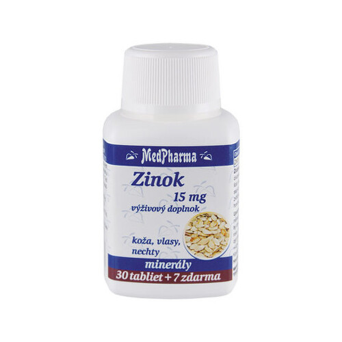 MedPharma Zinok 15mg tablety pre vlasy, nechty a pokožku 37 tbl kúpite na Benulekaren.sk