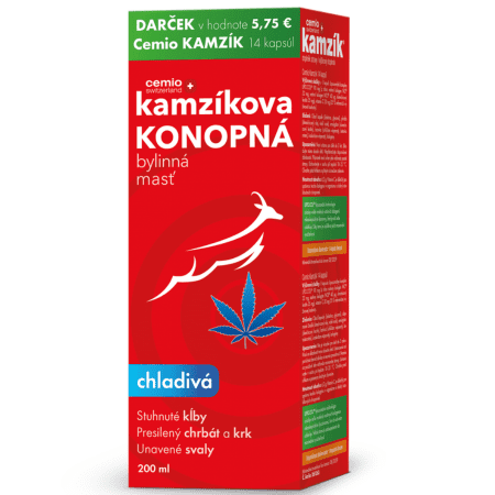 CEMIO Kamzíkova konopná masť chladivá + darček 200 ml