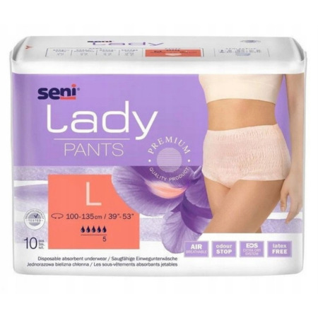 SENI Lady pants L nohavičky absorpčné pre ženy pás 100-135 cm savosť 1000 ml 1 x 10 ks