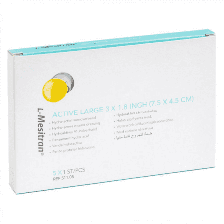 L-MESITRAN Active large hydroaktívne krytie na rany s medom 7,5 x 4,5 cm 1 x 5 ks