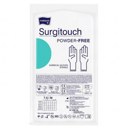 SURGITOUCH SURGITOUCH Chirurgické sterilné nepudrované latexové rukavice veľ. 8,5 pár 1 x 1 ks