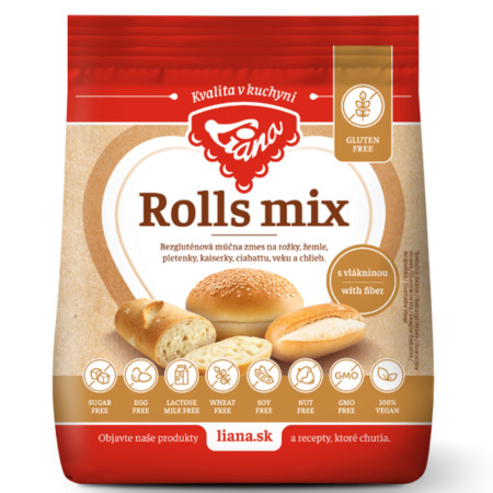LIANA Rolls mix bezgluténová múčna zmes na rožky 500 g