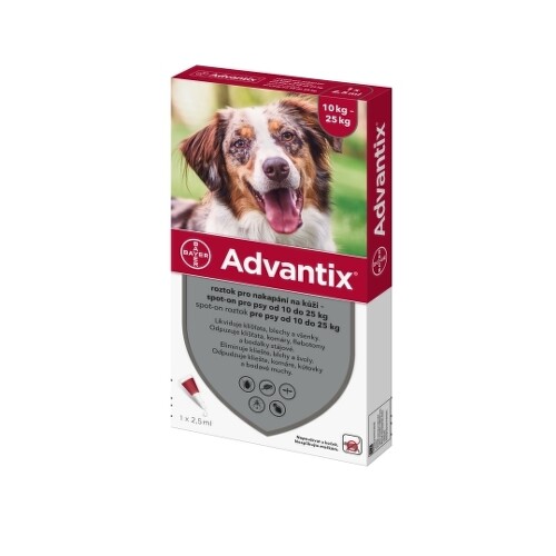 E-shop ADVANTIX Spot-on pre psy od 10 do 25 kg 2,5 ml