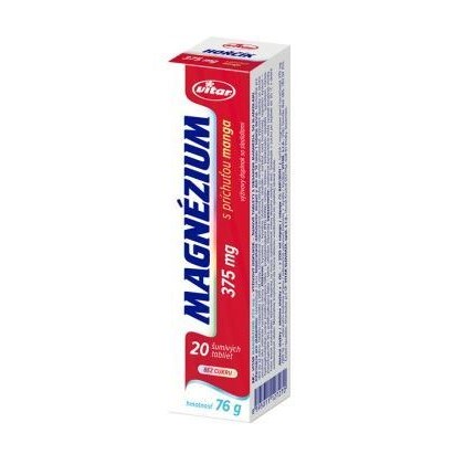 VITAR Magnézium 375 mg s príchuťou manga 20 šumivých tabliet